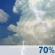 Today: Showers and thunderstorms likely. Mostly cloudy, with a high near 53. Southwest wind around 25 mph, with gusts as high as 40 mph. Chance of precipitation is 70%. Today: Showers And Thunderstorms Likely